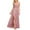 Pink, variant on Women's Lace Floral Bridesmaid Dresses Long Aline Straps Maxi Wedding Guest Dresses Side Slits Long Party Gowns Black S