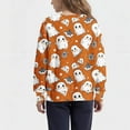 thumbnail image 4 of XUNKUSGA Halloween Sweatshirt 1-13 Years Pumpkin Bat Girls Crewneck Sweatshirt Loose Soft Drop Shoulder Long Sleeve Pullover Tops for Halloween Themed Party Multicolor, 4 of 4
