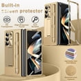 thumbnail image 3 of for Samsung Galaxy Z Fold 5 Case with S Pen, Z Fold 5 Case+Stylus Pen with Pen Holder+Tempered Glass Screen Protector+All-Inclusive Leather Case for Samsung Galaxy Z Fold 5 (Gold), 3 of 14