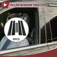 thumbnail image 2 of Unique Bargains 6 Pcs Door Pillar Window Trim for Mercedes S-Clas 2007-2013 Front Rear Left Right Anti Scratch Sticker Pillar Posts Door Outer Exterior Cover Black, 2 of 7