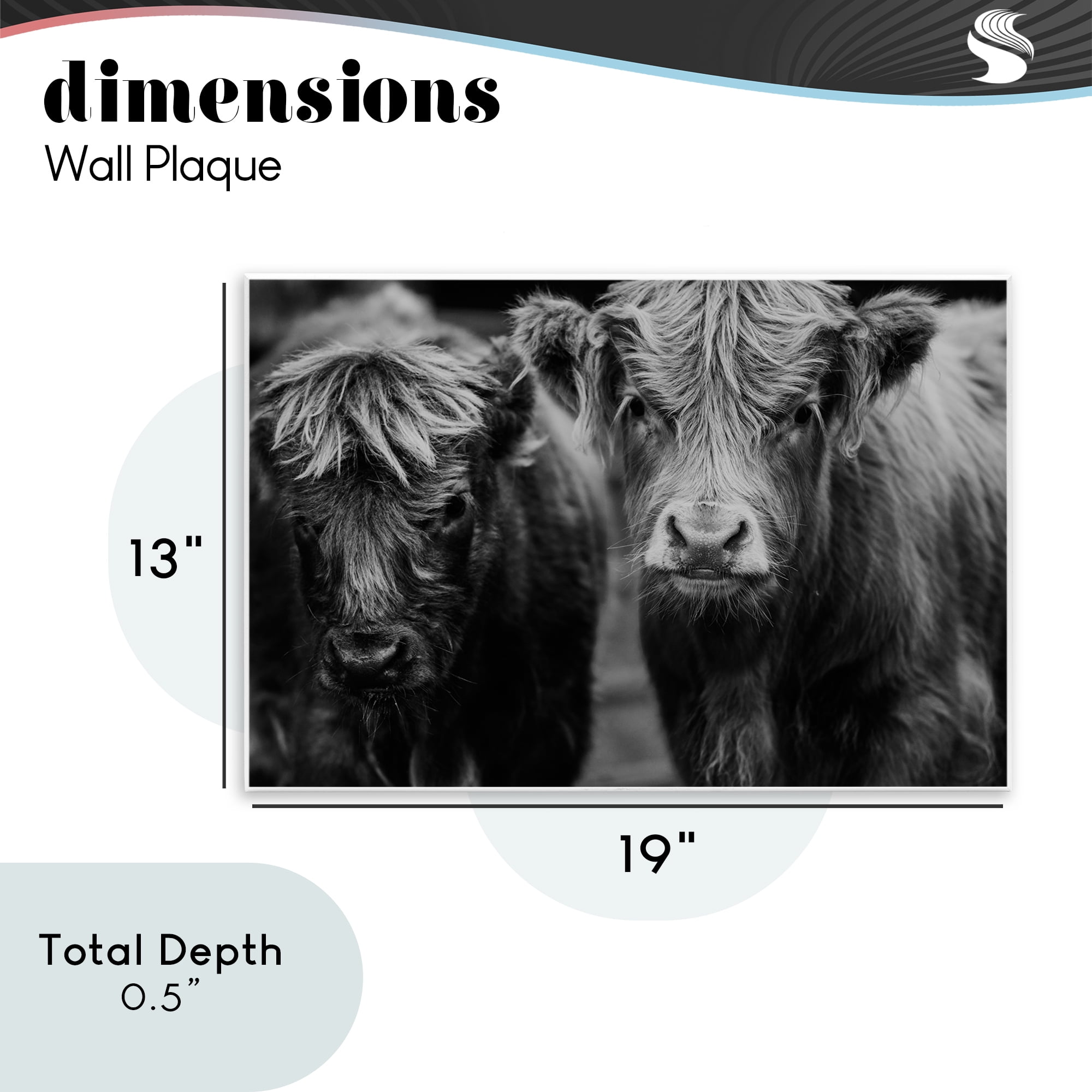 Cow Faces on Farm Wall Plaque Art, design by Amy Carroll