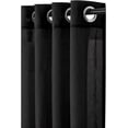 thumbnail image 3 of Sheetsnthings Solid Abri Grommet, 50-Inch Wide x 63-Inch Long Panel, Set of 2 Crushed Sheer Curtain Panels, Black, 3 of 6