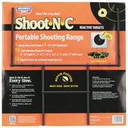 Birchwood Casey Portable Shooting Range & Target Kit - Lightweight Easy to Set Up Heavy-Duty Steel Frame, 18 x 18 Backboard & 18 Shoot-N-C Reactive Targets with 58 Repair Pasters