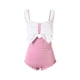 thumbnail image 1 of Wosthever Manténgase cómodo y elegante Vestido de una pieza con nudo de lazo para mujeres viajeras Modificar la cintura Diseño clásico Traje de baño Rosa, 1 XXL, 1 of 6