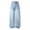 Blue, variant on Girls' Wide Leg Jeans High Waist Elastic Comfort All-Season Play Pants Skate Park Tough Denim Hayride Adventure Casual Streetwear 6-14 Years Blue