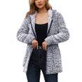thumbnail image 2 of Chaqueta con capucha y pelusa para mujer, chaqueta de polar peluda para mujer, abrigo peludo de manga larga para mujer, abrigo peludo para mujer, lo mejor en su clase, 2 of 7