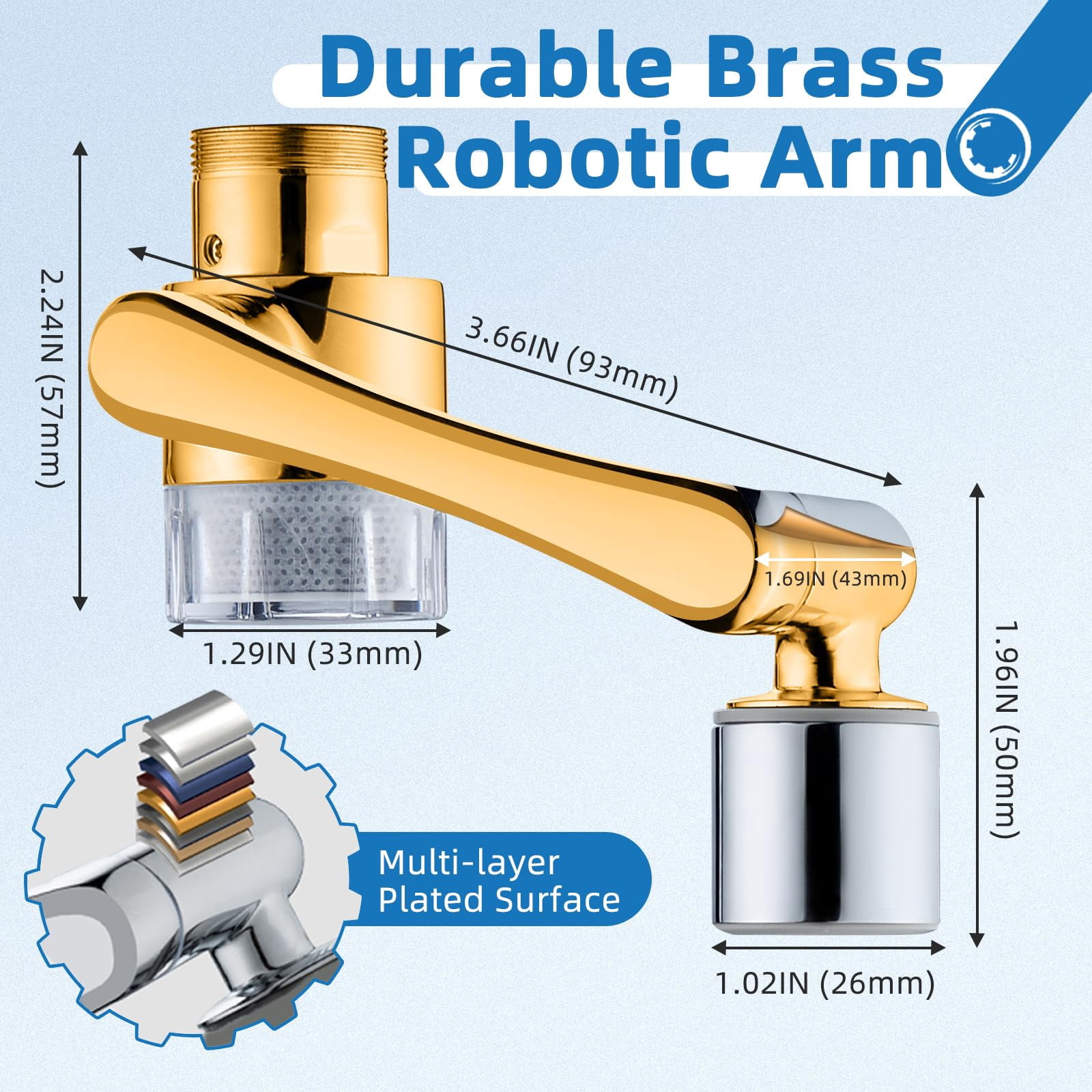 Water-filter For Sink-faucet Extender-aerator - 9pcs Cartridges Reduce Chlorine Bathroom/kitchen Skin Face Eye Wash Brass Faucet Mount Purifier System 1080°rotating 2-mode Swivel Aerator