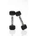 thumbnail image 5 of Tru Grit Fitness 5lb Black Rubber Hex Dumbbell, Pair, 5 of 7