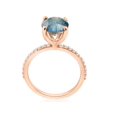 thumbnail image 2 of 3 1/5ct Blue Diamond Engagement Ring 14k Rose Gold, 2 of 3