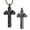 Black, variant on Stainless Steel Double Cross Urn Pendant Cremation Jewelry for Ashes Urn Necklace Lockets for Ashes Keepsake Memorial Jewelry