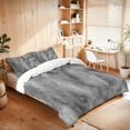 thumbnail image 3 of Grey Marble Queen Size Comforter Set – 3 Piece Queen Comforter Set - Soft Microfiber All Season Comforter Set by Conrad’s Limited Collections, 3 of 5