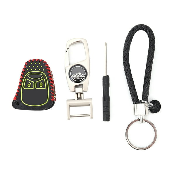 Portable Car Remote Key Case Holder Auto Accessory Fits for Jeep Wrangler JKGreen Pattern