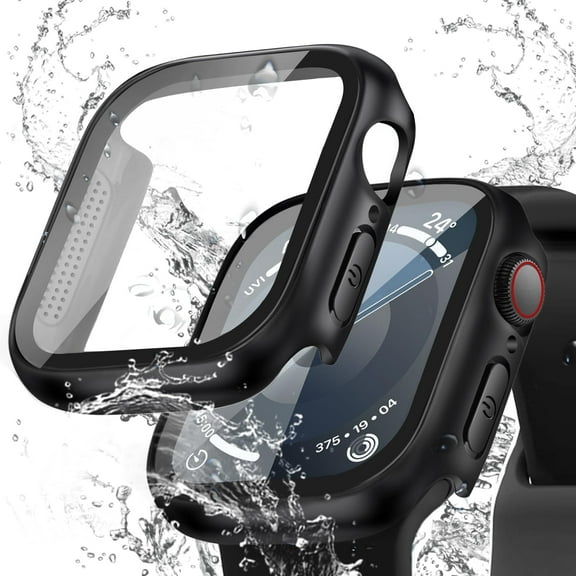 Apple Watch Case Compatible with Apple Watch Series 10/9/8/7/6/5/4/SE with Built-in Screen Protector,Hard PC Case Straight Edge Ultra Thin Anti-Scratch Protective Cover for iWatch 40/41/42/44/45/46mm