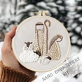 thumbnail image 4 of asddcavvf Scene Embroidery Kit Christmas Kits Beginner Embroidery Kit For Adults DIY Embroidery Kit For Home Room Knitting Needles Set, 4 of 5