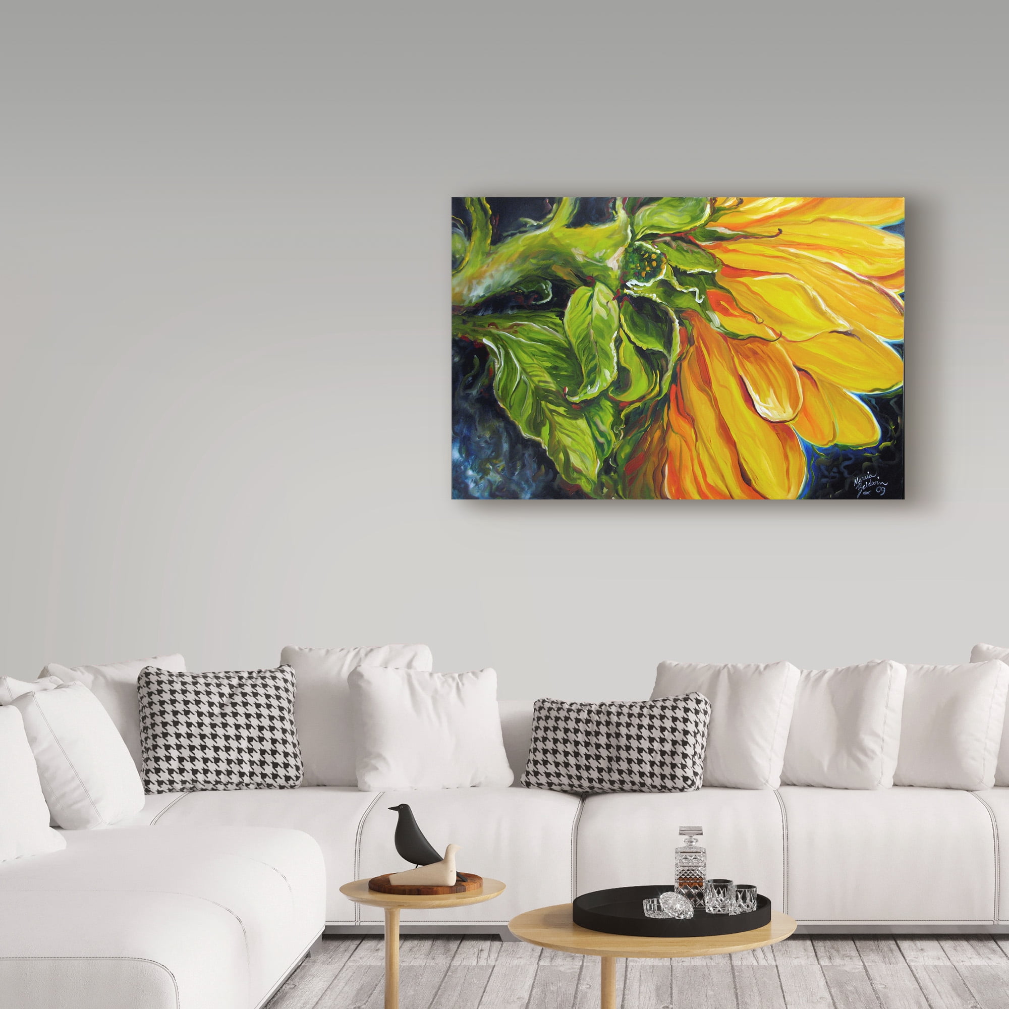 Trademark Fine Art 'Sunflower Abstract' Canvas Art by Marcia Baldwin