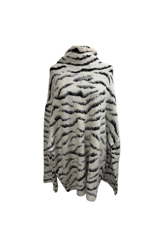 Pre-Owned Givenchy Zebra Striped Sweater in Animal Print Mohair