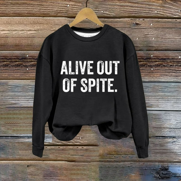 Women s Hoodies Sweatshirts Winter Fall Long Sleeve Crew Neck Retro Out Of Print Printed Clothing Fleece Casual Shirts Tops
