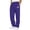 Purple, variant on Npasoilc Wide Leg Sweatpants for Men Drawstring Waist Elastic Solid Leather Label Straight Casual Trousers,Khaki