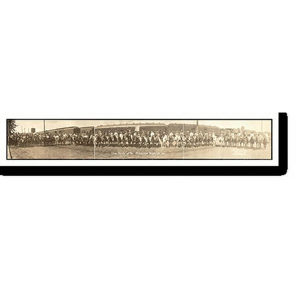 Historic Print, OR 1911 Cow Girls Pendleton Round Up PHOTO, Width 7" x Length 36"