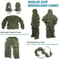 thumbnail image 3 of kkbbma under $5 Camouflage Ghillie Suit, 5 in 1 Ghillie Suit 3D Camouflage Hunting Apparel, Jacket Pants Hood Carry Bag Hunting Gear, Camo Suit, Hunting Clothing, Outdoor Camouflage Suit, 3 of 3