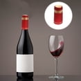 thumbnail image 2 of 100 cápsulas termorretráctiles para botellas de vino, envoltura termorretráctil para botellas de boca recta (rojas, borde dorado), 2 of 7