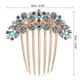 thumbnail image 2 of Unique Bargains Women Rhinestone Inlaid Flower Hair Comb Hairpin Hair Accessory Rhinestone Head Pieces Blue, 2 of 7