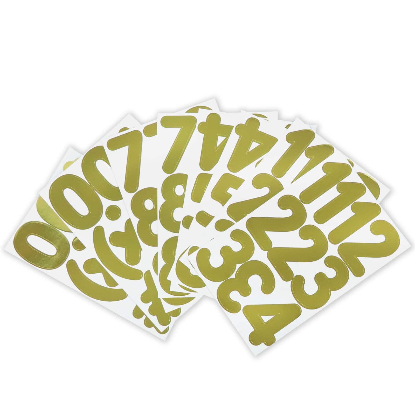 Recollections Gold Foil Rounded Number Stickers, 12 Pack