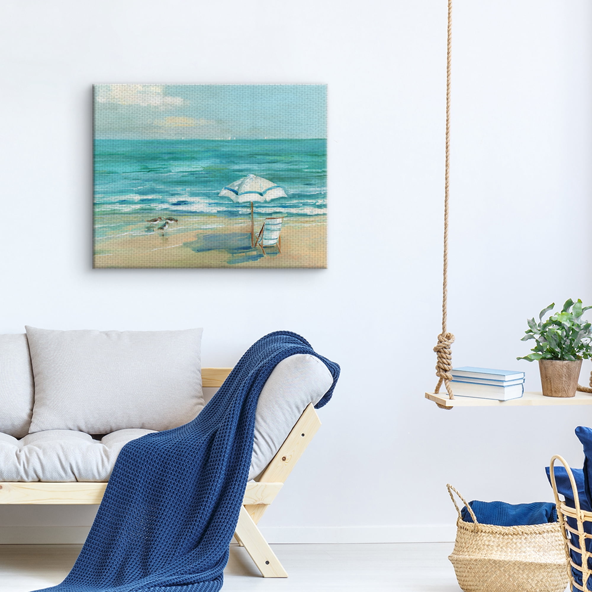 Fine Art Canvas Simply Summer Beach View by Sally Swatland Canvas Art Print