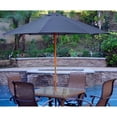 thumbnail image 1 of Jeco 9' Wood Market Patio Polyester Umbrella in Blue, 1 of 1