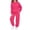Hot Pink, variant on Afuyipoi Kids Cozy Fleece Heart Print Hooded Sweater and Elastic Waist Sweatsuit Pants Set 2-13Y Black Size 9