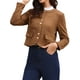 thumbnail image 4 of Abrigo Button Down Chic para Mujeres con Mangas Largas y Cuello Redondo, Chaquetas Vintage M Marrón, 4 of 6