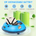thumbnail image 2 of Vibespark 12V Bumper Car for Kid with Remote Control, Ride on Toys for Toddlers w/ 360 Degree Spin, 3 LED Lights, 5-point Safety Belit, 3 Speeds, Baby Bumper Car, Blue, 2 of 9