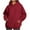 Wine, variant on JMKQLZ Womens Oversized Hoodies Fleece Sweatshirts Long Sleeve Sweaters Pullover Fall Outfits With Pocket, Gray, Size: S