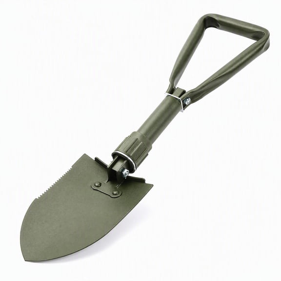 18 inch Military Folding Camping Shovel, Heavy Duty High Carbon Steel Survival Entrenching Tool for Offroad, Camping, Hiking & Emergency