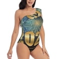 thumbnail image 3 of Sikiie 2025 New Year 5 Print Women One Piece Swimsuits Tummy Control One Shoulder Bathing Suits Ruffle Swimwear, From S to XXL-Medium, 3 of 6