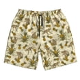 thumbnail image 3 of Uemuo Monkeys and Pinealpples Pattern Men's Swim Trunks Hawaiian Beach Bathing Suit Swimsuits Beach Quick-Dry Shorts with Pockets-X-Large, 3 of 9