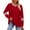 Crimson Red, variant on Ronuti Long Sleeve Shirts for Women Color Block Casual Tops Fall Outfits 2025 Basic Tees Trendy Clothes