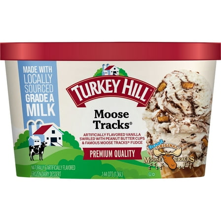 Turkey Hill Moose Tracks Premium Ice Cream, 46 fl oz
