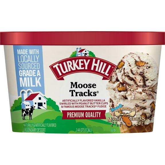 Turkey Hill Moose Tracks Premium Ice Cream, 46 fl oz