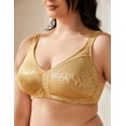 thumbnail image 4 of Wingslove Women's Full Coverage Plus Size Bra Non Padded Wireless Minimizer Bra,Gold 48DD, 4 of 6