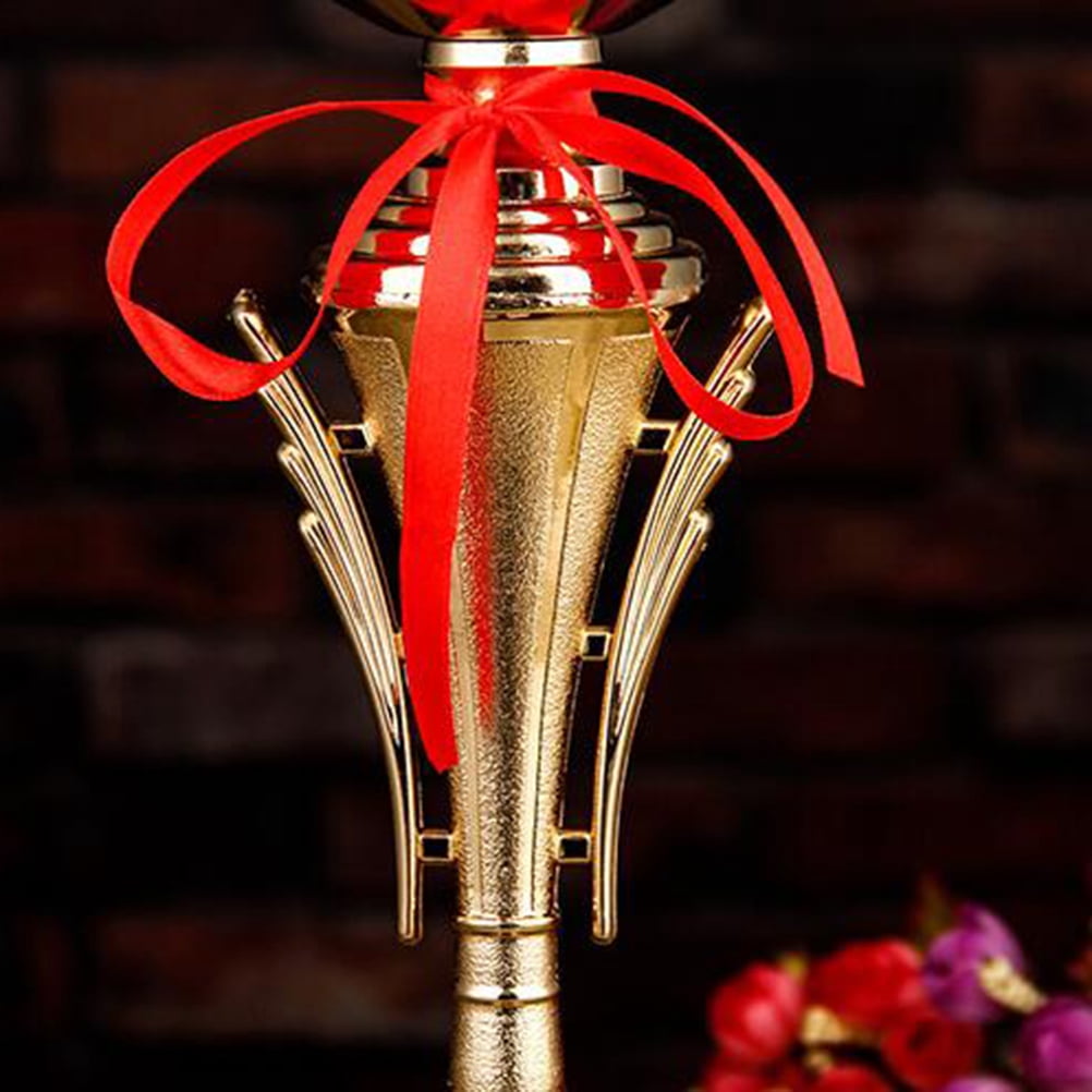 Supvox Sports Competition Trophy with Plastic Base and Elegant Golden Cup, Perfect for Award Ceremonies and Sporting Events