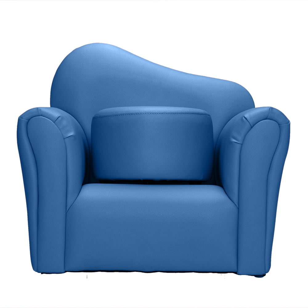 Kepooman Children Single Sofa Bent Back Modern Accent Fabric Chair Single Sofa Comfy Upholstered Arm Chair Living Room Furniture, Blue Kepooman Children Single Sofa Bent Back Modern Accent Fabric Chair Single Sofa Comfy Upholstered Arm Chair Living Room Furniture, Blue
