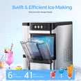 thumbnail image 3 of Nugget Ice Maker Countertop with Removable Tank, 41Lbs Per Day, One-Touch Fast Ice in 6 Mins, Self-Cleaning & Ultra Quiet for Home, Office, Party, 3 of 9