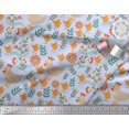 thumbnail image 2 of Soimoi Rayon Fabric Leaves,Cock & Chick Cartoon Print Sewing Fabric Yard 42 Inch Wide, 2 of 3