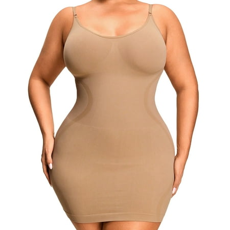 Shapewear Full Slip Dress Tummy Control Shaping Under Dresses Seamless Sculpt Body Shaper