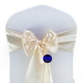thumbnail image 2 of MDS Pack of 10 satin Chair Sashes Bow for Wedding and Events Supplies Party -Cream, 2 of 8