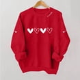 thumbnail image 5 of Aoiroe Women Letter Print Sweatshirt,Valentines Clothes for Women Long Sleeve Cute Heart Pullover Tops Love Sweatshirt Lightweight Sweaters Women'S Sweatshirts No Hood Black L, 5 of 6