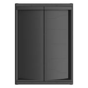 Hyper Tough Plastic Garage Cabinet 2 Shelf 18.5Dx25.47Wx35.43"H, Black Finish