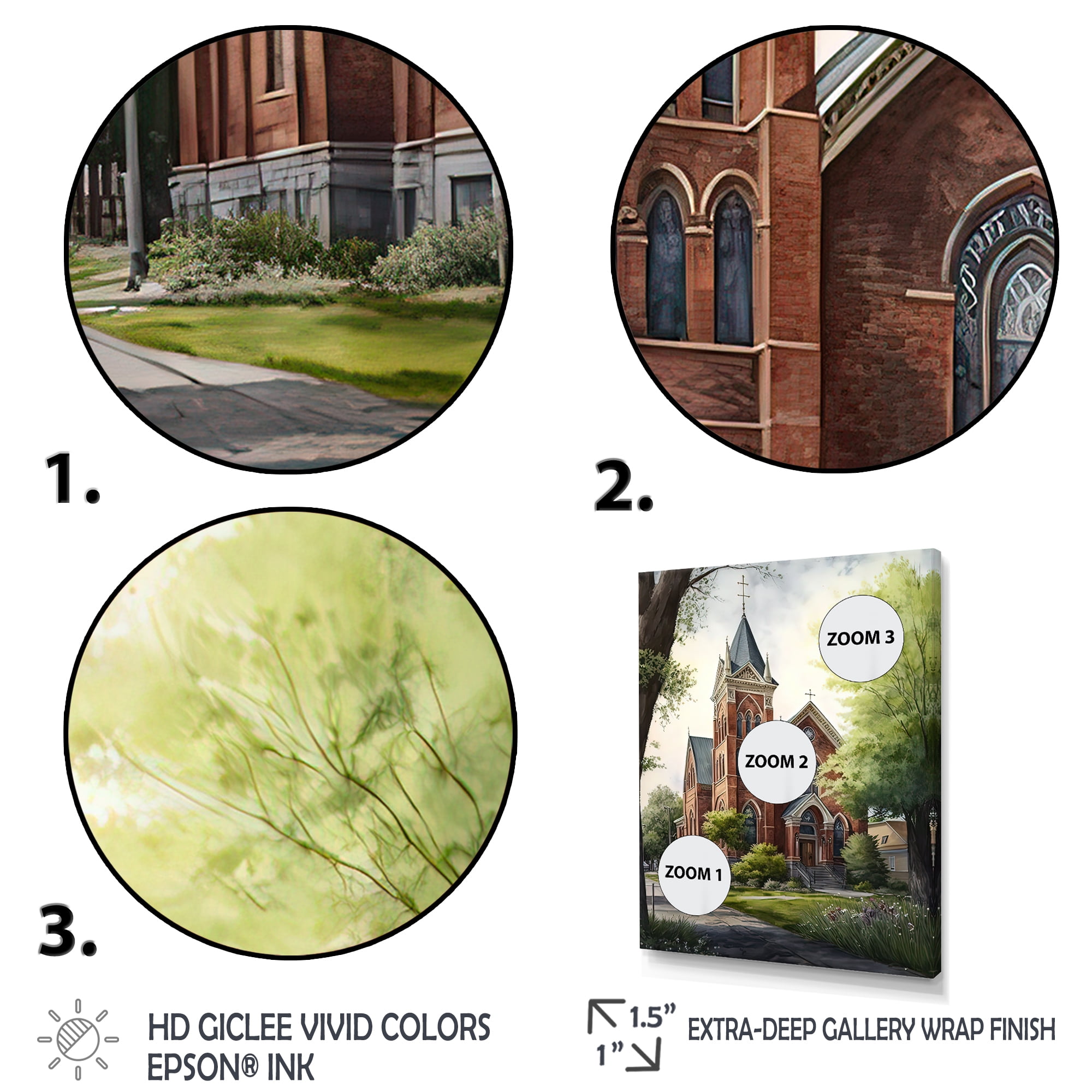 Designart Church In Country Town I Canvas Wall Art