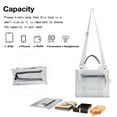 thumbnail image 5 of XXXFLOWER Clear Tote Bag for Women - PVC The Tote Bag Crossbody Bags Zipper Closure for Stadium, Travel, Beach(White), 5 of 8